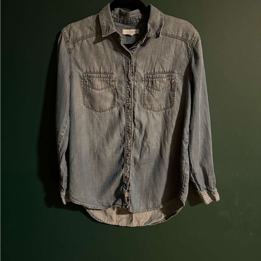 Women’s Gray Denim Shirt